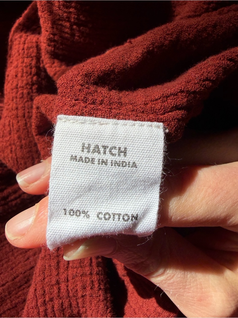 Hatch Deep Rust Red Midi Dress - Picture 8 of 9